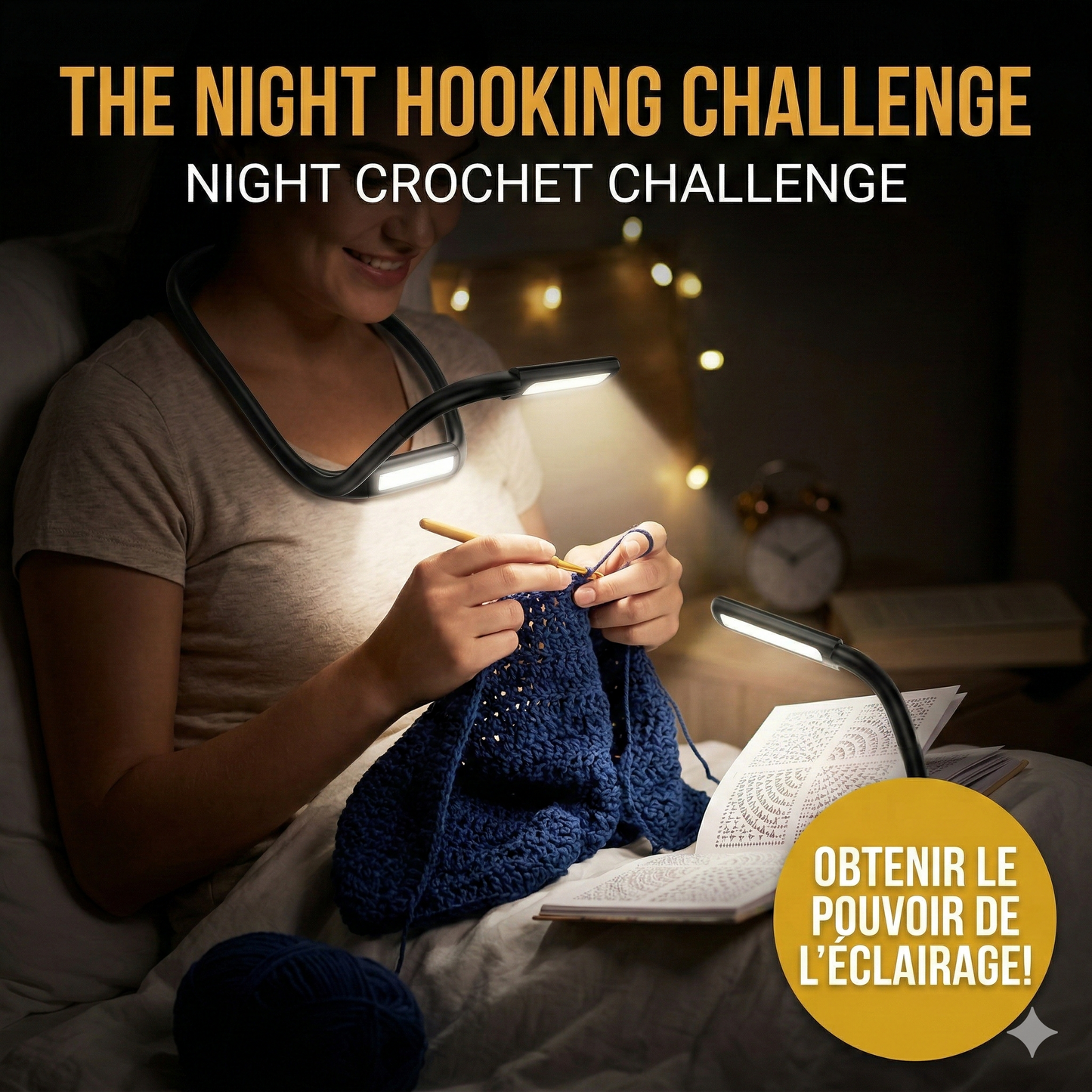 CrochetPro™ Neck Light – Eye-Friendly LED Light for Night Projects