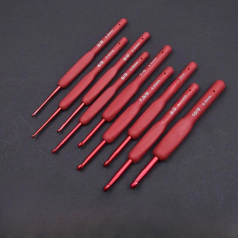 Red crochet DIY hand-weaving tool The Crochet Nook