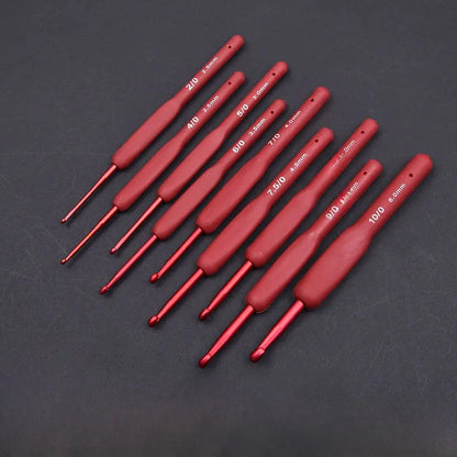 Red crochet DIY hand-weaving tool The Crochet Nook