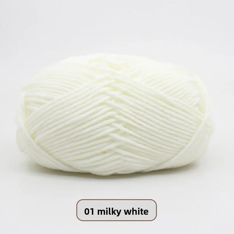 Five-Strand Milk Cotton Yarn for Knitting and DIY Crafts The Crochet Nook