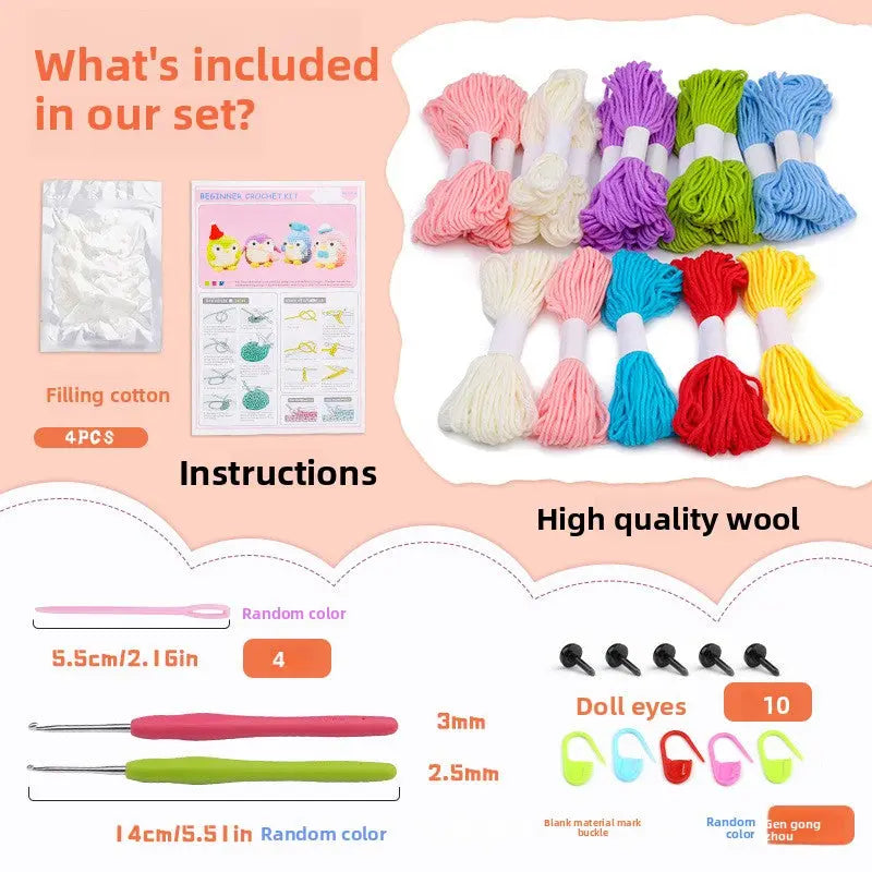 Crochet Material Kit Penguin The Crochet Nook