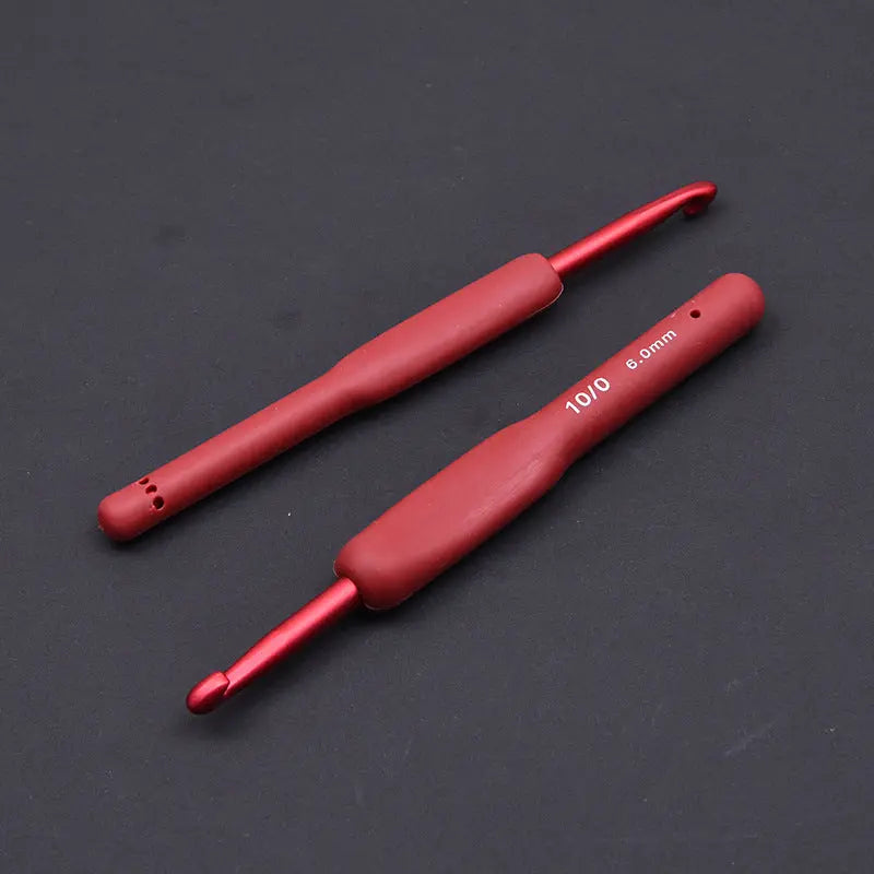 Red crochet DIY hand-weaving tool The Crochet Nook