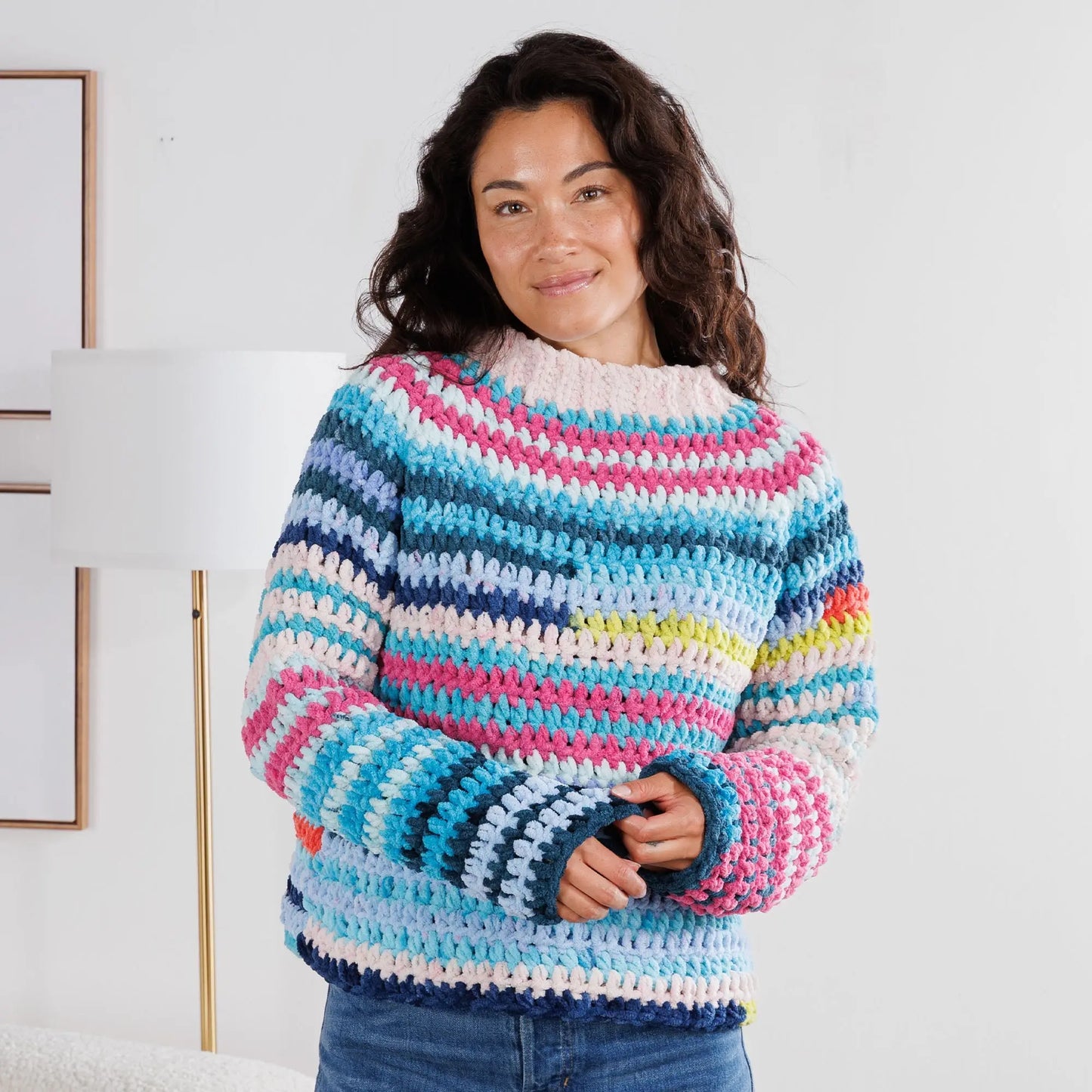 Bernat Patchwork Crochet Pullover Bernat