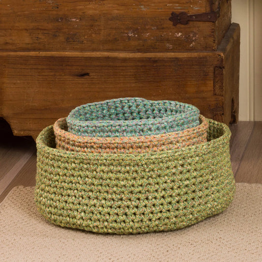Bernat Three Crochet Nesting Baskets Bernat