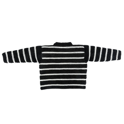 Bernat Eyelet Stripes Crochet Pullover Bernat