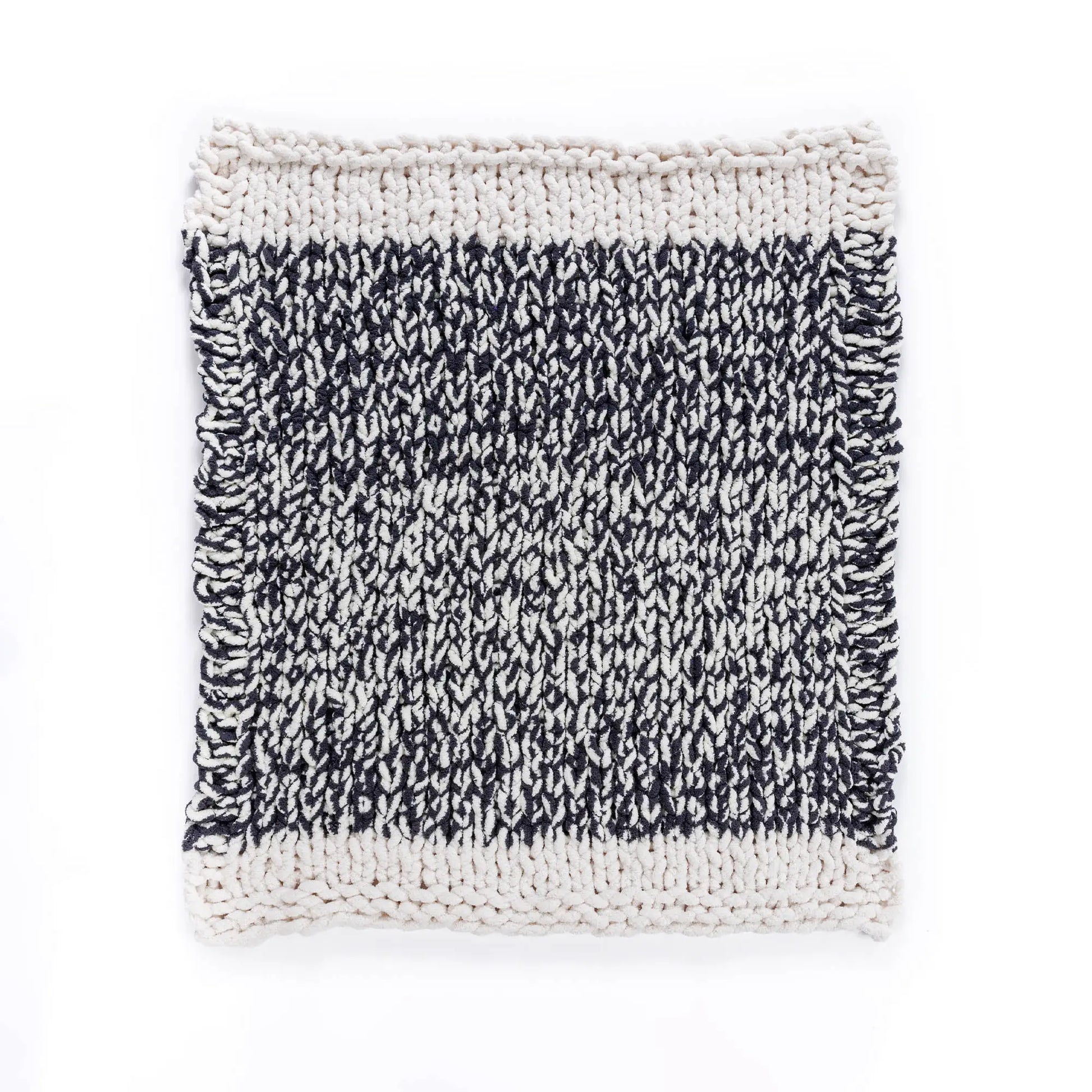 Bernat Go With the Flow Table Knit Blanket Bernat