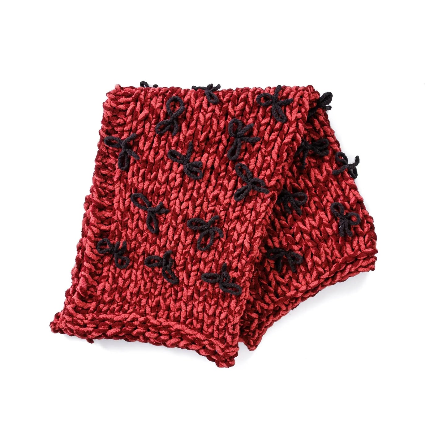 Bernat Put a Bow on it Table Knit Blanket Bernat