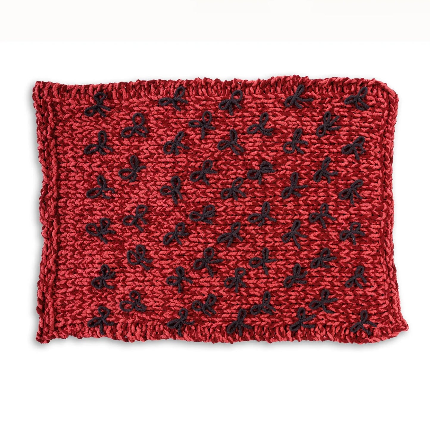 Bernat Put a Bow on it Table Knit Blanket Bernat