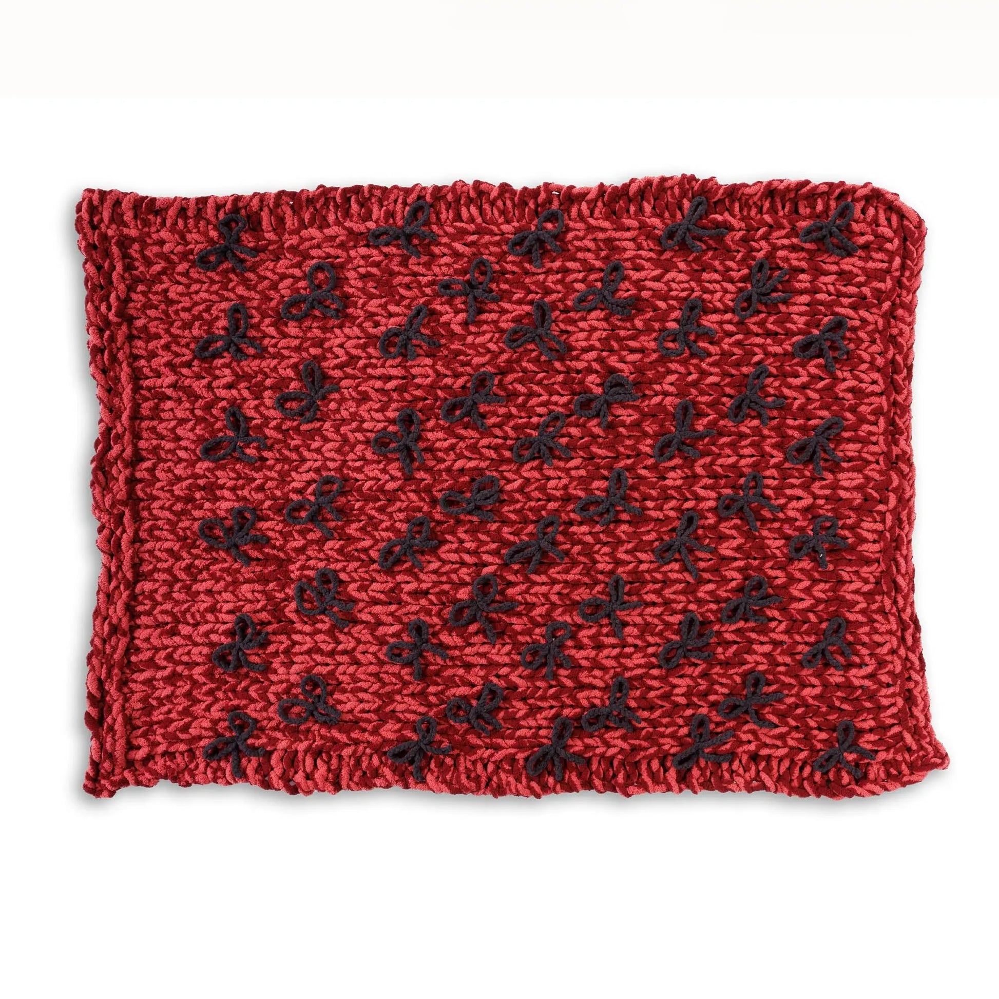 Bernat Put a Bow on it Table Knit Blanket Bernat