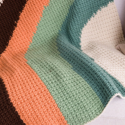 Caron Calm Current Crochet Blanket Caron