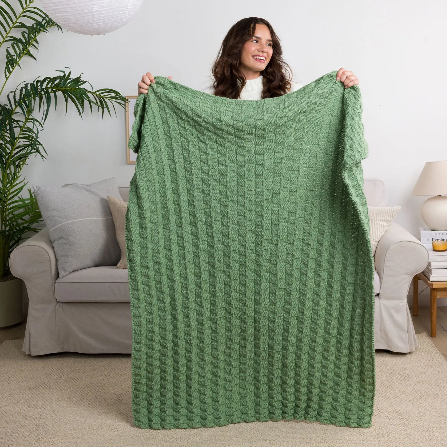 Caron Rich Textures Knit Blanket Caron