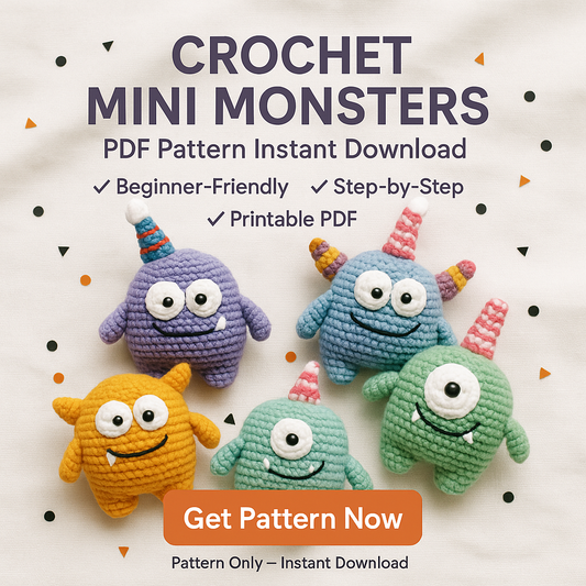 Mini Monsters Amigurumi — Crochet PDF Pattern (Halloween Set)