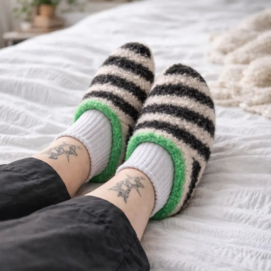 Sailor Slippers Knitting Pattern (PDF) Bernat