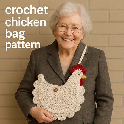 crochet chicken bag pattern only U.S terms The Crochet Nook