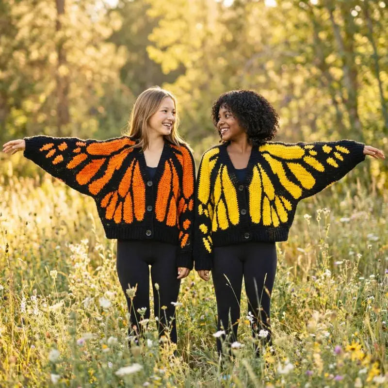 Monarch Butterfly Cardigan Crochet Pattern (PDF) Bernat