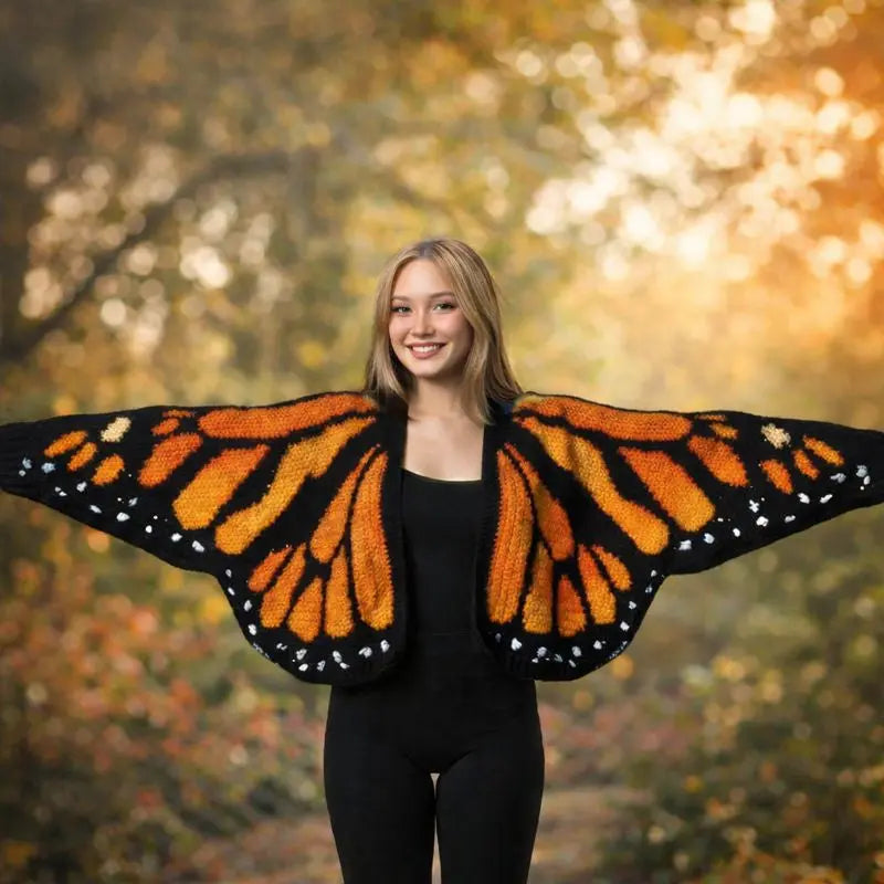 Monarch Butterfly Cardigan Crochet Pattern (PDF) Bernat