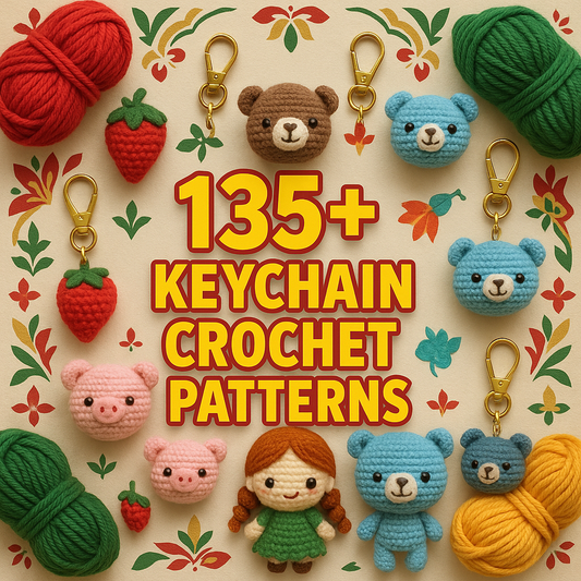 135 Keychain Amigurumi Crochet Pattern Bundle