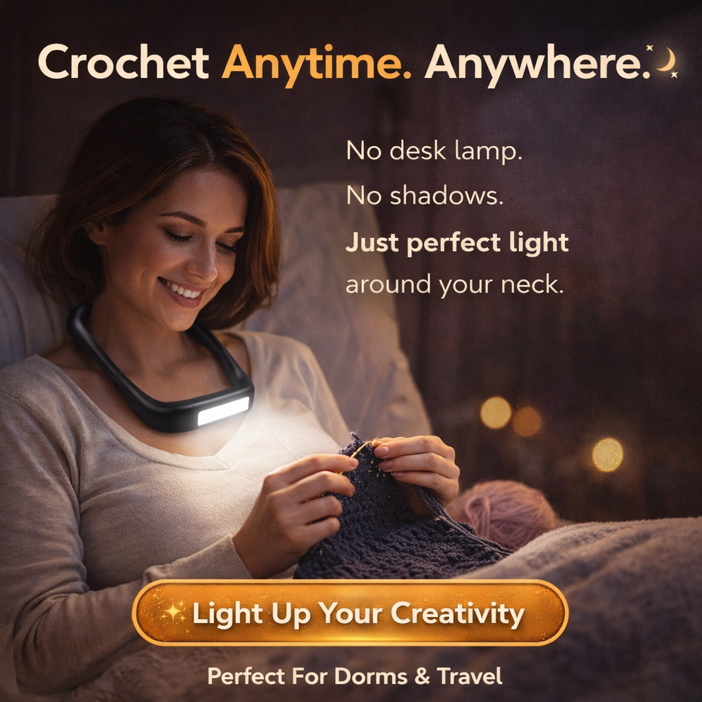 CrochetPro™ Neck Light – Eye-Friendly LED Light for Night Projects