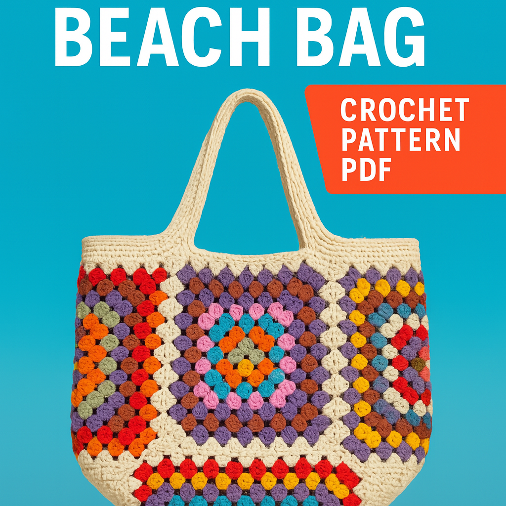 Granny Square Beach Bag Crochet Pattern