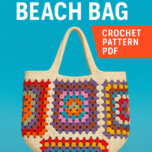 Granny Square Beach Bag Crochet Pattern