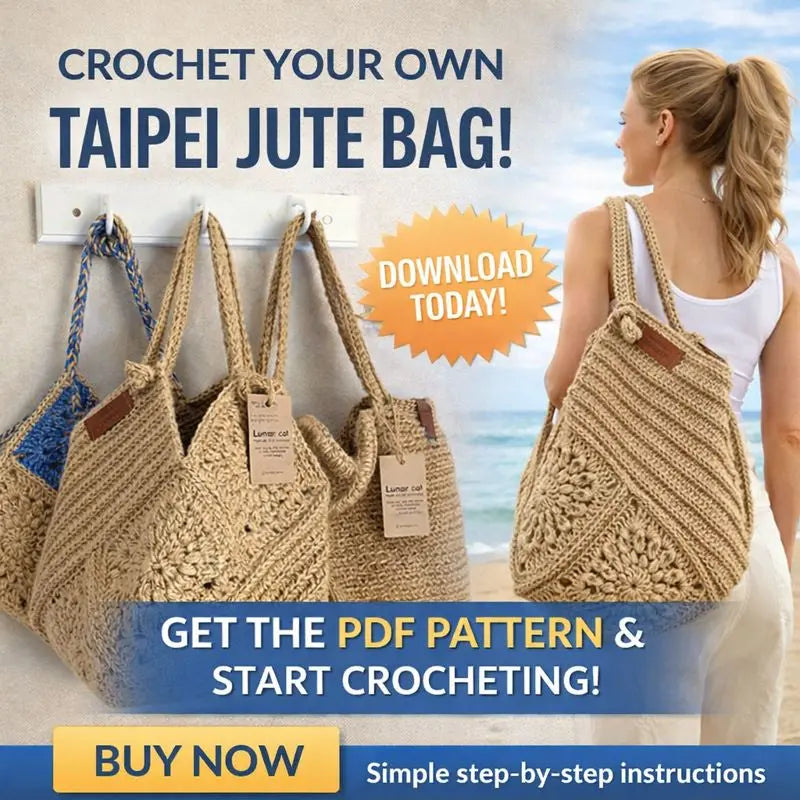 Jute Crochet Bag Pattern - Stylish Granny Square Tote Design The Crochet Nook