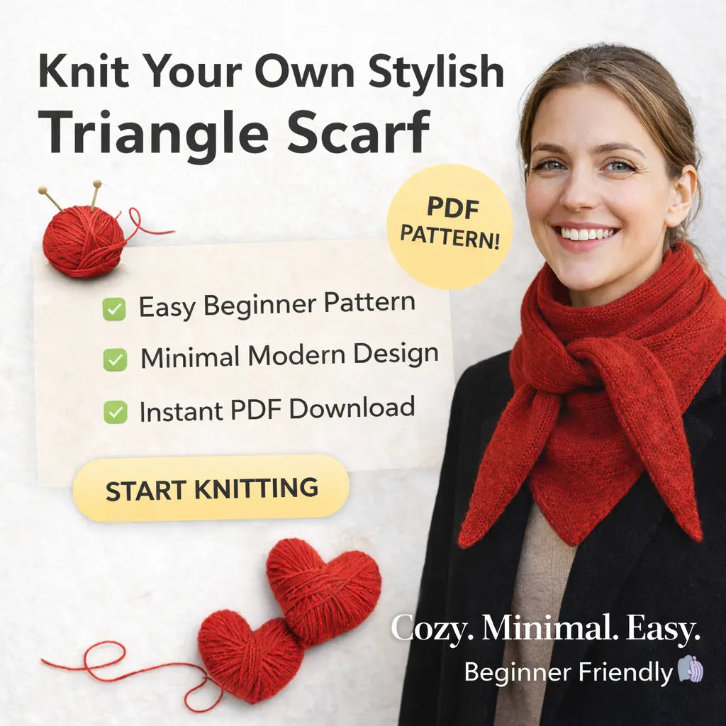 Easy Triangle Scarf Knitting Pattern PDF Bernat
