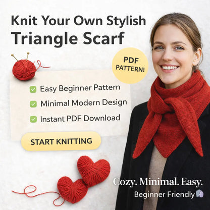 Easy Triangle Scarf Knitting Pattern PDF Bernat
