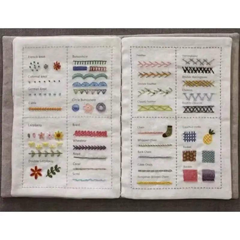 Embroidery Stitch Guide Book with Needlework Kit The Crochet Nook