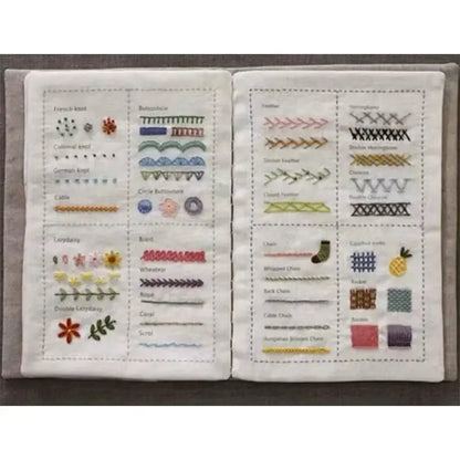 Embroidery Stitch Guide Book with Needlework Kit The Crochet Nook