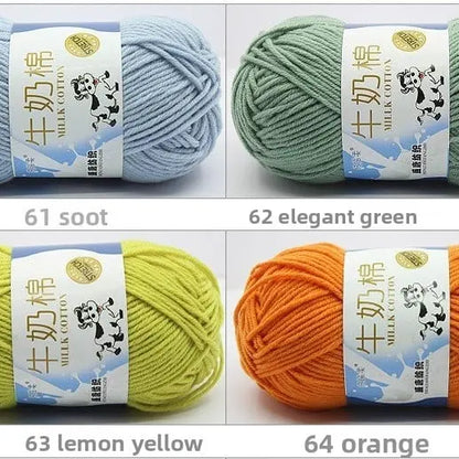 Five-Strand Milk Cotton Yarn for Knitting and DIY Crafts The Crochet Nook