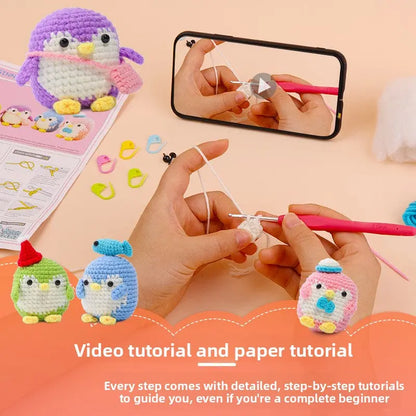 Crochet Material Kit Penguin The Crochet Nook