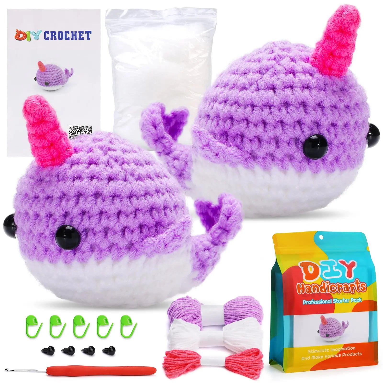 Crochet material kit animal cute figurine The Crochet Nook
