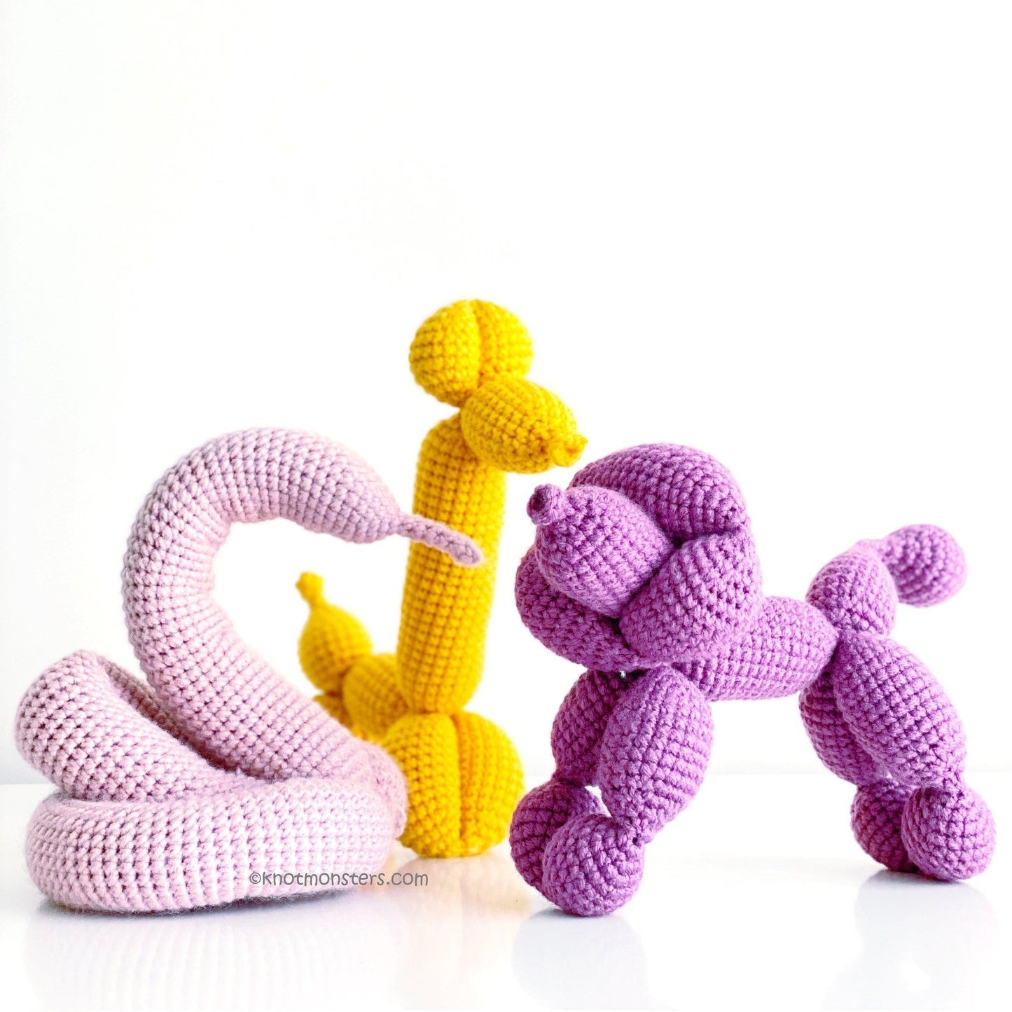 12 Crochet Balloon Animal Patterns! EBOOK PDF KnotMonsters: Balloon Animal Edition Amigurumi Crochet Patterns Beginner Animals Amigurumis