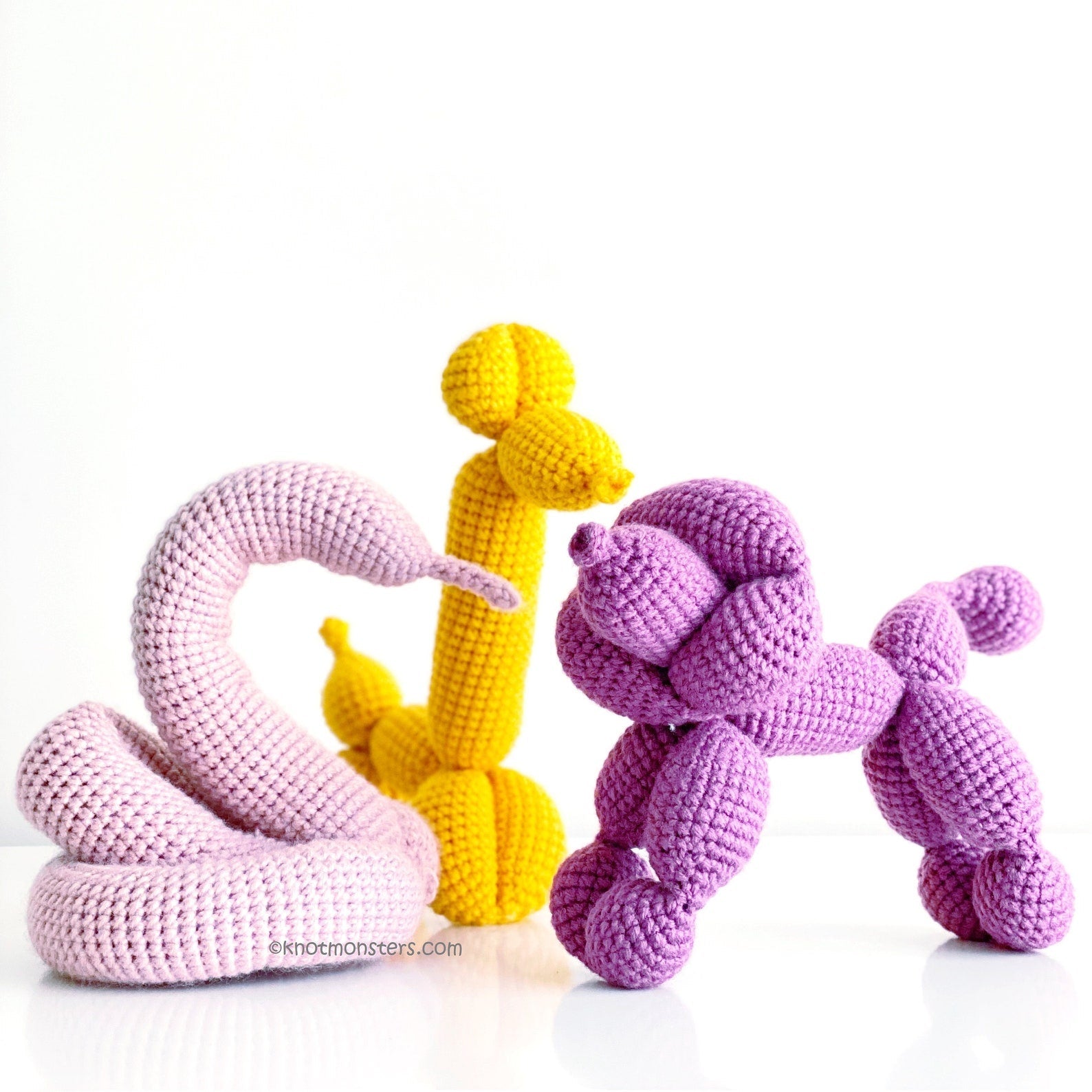 12 Crochet Balloon Animal Patterns! EBOOK PDF KnotMonsters: Balloon Animal Edition Amigurumi Crochet Patterns Beginner Animals Amigurumis