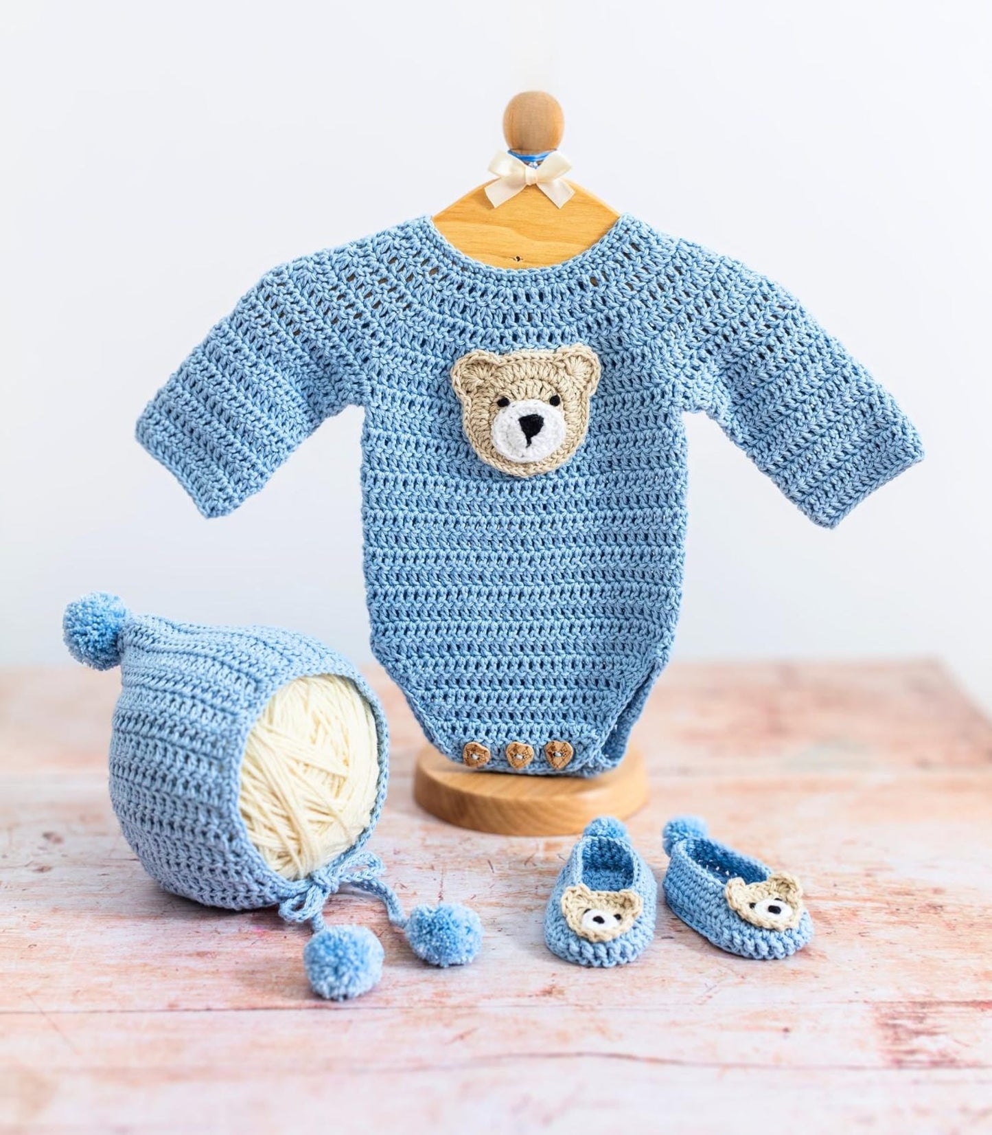 🧸✨ Crochet Baby Bear Set (5 Patterns + Videos)  👶🧶
