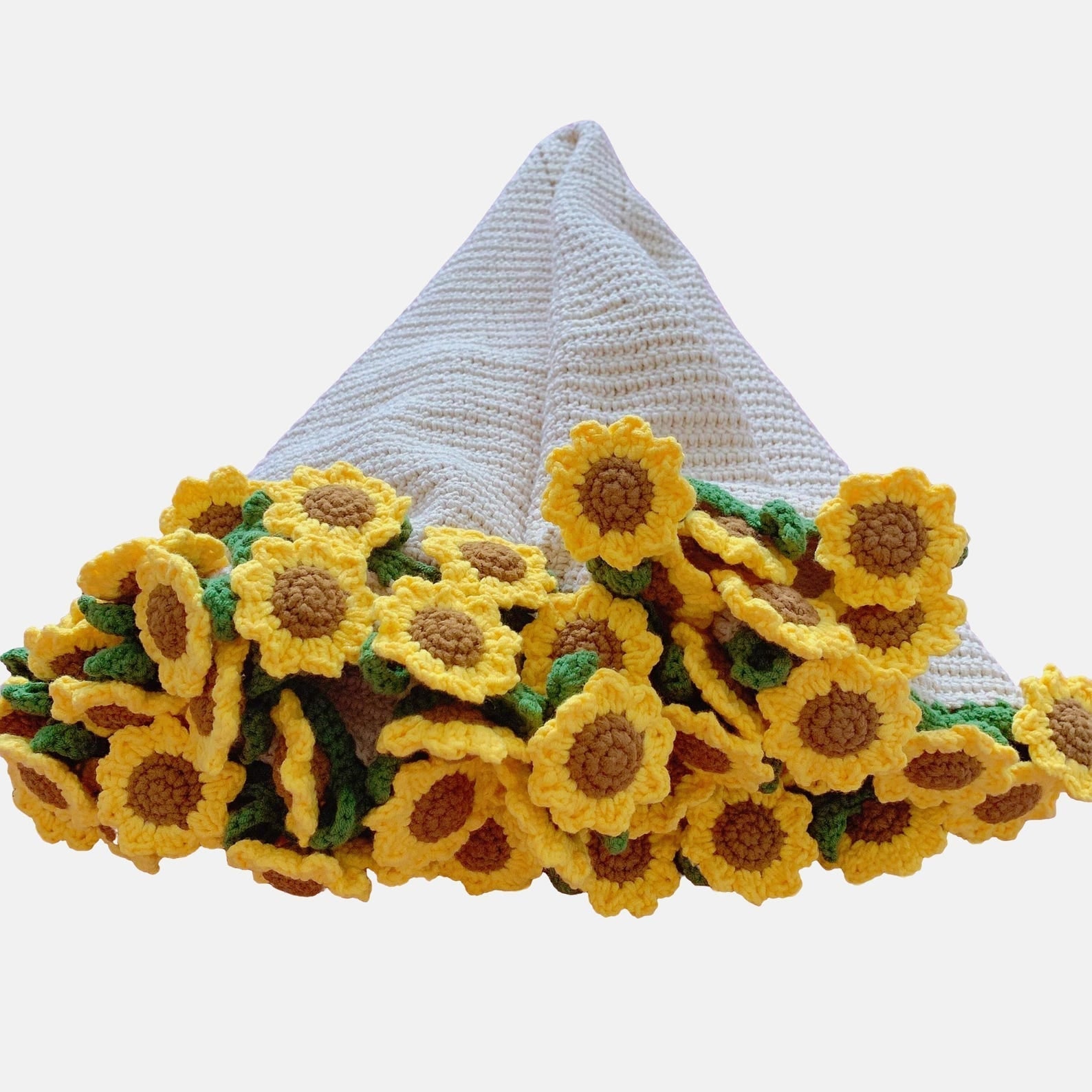 Pattern With Video tutorial, Crochet sunflower bouquet blanket pattern, Beginner friendly, English Patterns