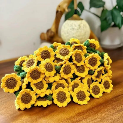 Pattern With Video tutorial, Crochet sunflower bouquet blanket pattern, Beginner friendly, English Patterns