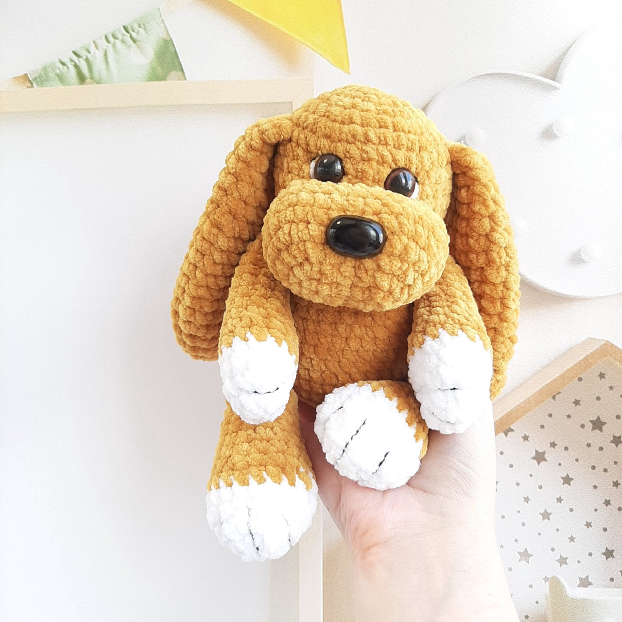 Crochet PATTERN dog, Amigurumi tutorial PDF in English, crochet puppy crochet pattern PDF Christmas gift Baby shower dog crochet pattern