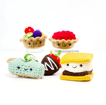 50 Sweets & Treats Crochet Pattern Bundle! EBOOK PDF KnotMonsters Amigurumi How to Beginner Easy Simple Basic Tutorial Kawaii Food Desserts