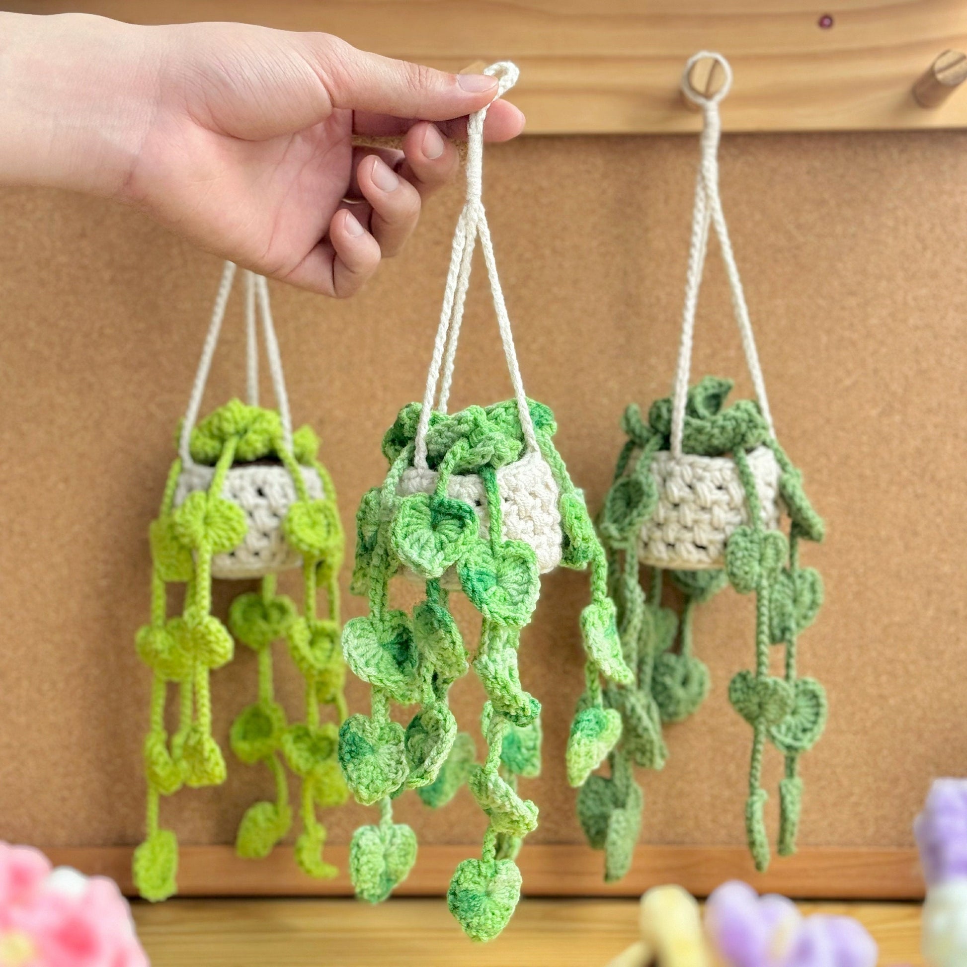 Plant crochet pattern, car hanging plant Crochet Pattern, Crochet hanging plant for car, Hanging Plant Pattern, Hanging basket crochet