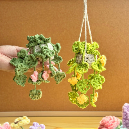 Plant crochet pattern, car hanging plant Crochet Pattern, Crochet hanging plant for car, Hanging Plant Pattern, Hanging basket crochet