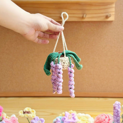 Plant crochet pattern, car hanging plant Crochet Pattern, Crochet hanging plant for car, Hanging Plant Pattern, Hanging basket crochet