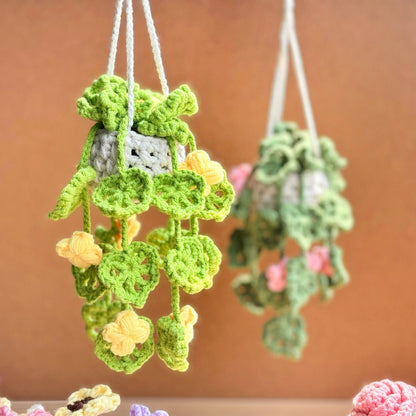 Plant crochet pattern, car hanging plant Crochet Pattern, Crochet hanging plant for car, Hanging Plant Pattern, Hanging basket crochet