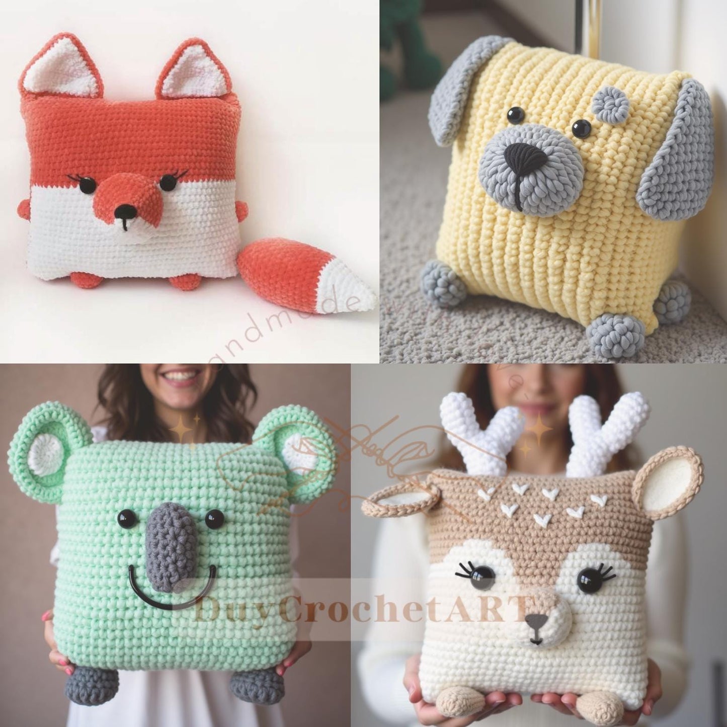 12 In 1 Pillow Crochet Pattern, Amigurumi Digital PDF Tutorial, Instant Download, DIY Plush Decor, Pillow Crochet PDF Pattern