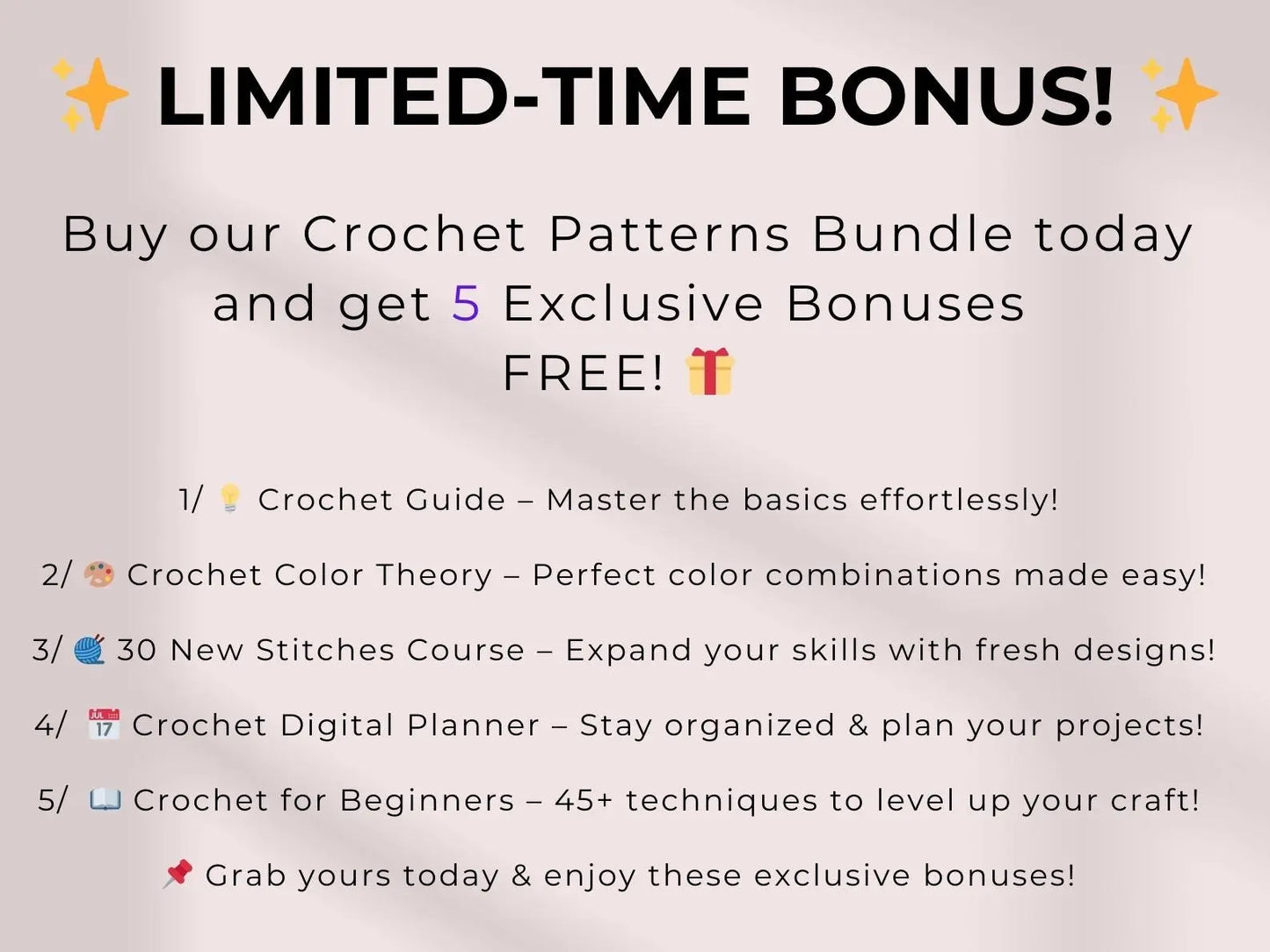 800 Flower Crochet Pattern Bundle – Roses, Tulips, Daisies, Sunflowers, Digital Patterns for Weddings, Mother’s Day, Home Décor,Graduation