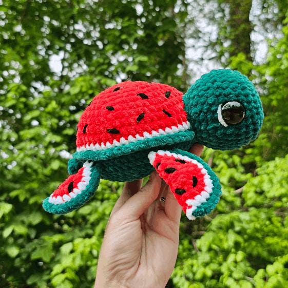Fruit Turtle Crochet Pattern Bundle PDF Download, Beginner Friendly Amigurumi
