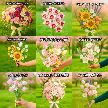 600+ Flower Bouquet Crochet PATTERN Bundle Digital Mother Day Floral Stem Amigurumi Pot Plant Spring Sun Wedding Rose Tulip Daisy Graduation