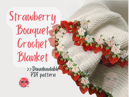 4 in 1 Bouquet Blanket Pattern Bundle Flower Bouquet Blanket Crochet Patterns Daisy Crochet Blanket Beginner Friendly Cute PDF Pattern Gift